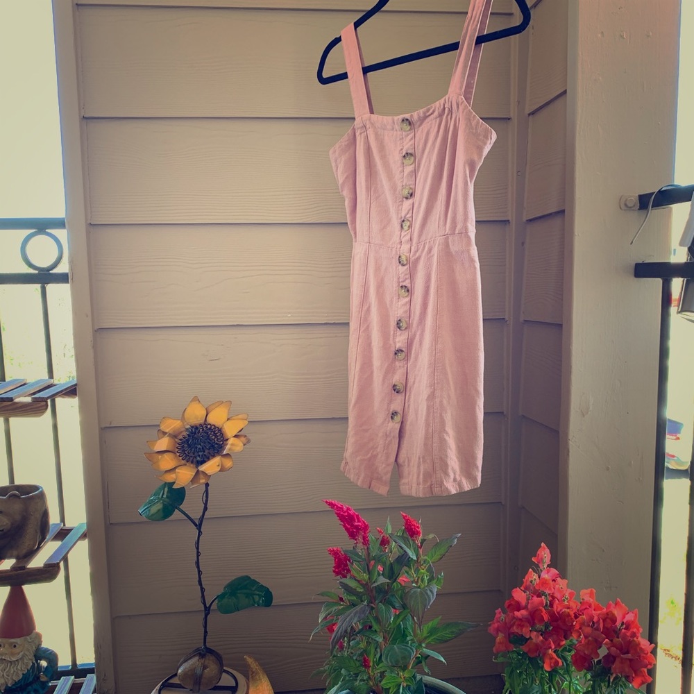 🌻Dusty rose button front dress